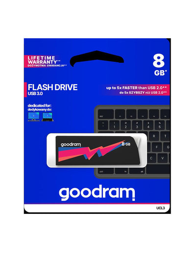 Pendrive GoodRAM 8GB UCL2 BLACK USB 3.0 - retail blister