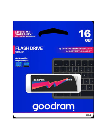 Pendrive GoodRAM 16GB UCL2 BLACK USB 3.0 - retail blister