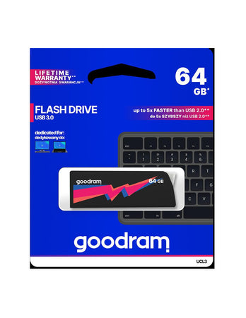Pendrive GoodRAM 64GB UCL2 BLACK USB 3.0 - retail blister