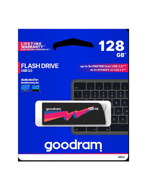 Pendrive GoodRAM 128GB UCL2 BLACK USB 3.0 - retail blister
