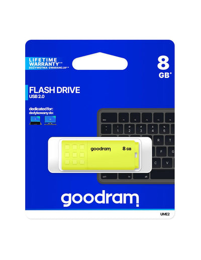 Pendrive GoodRAM 8GB UME2 yellow USB 2.0 - retail blister