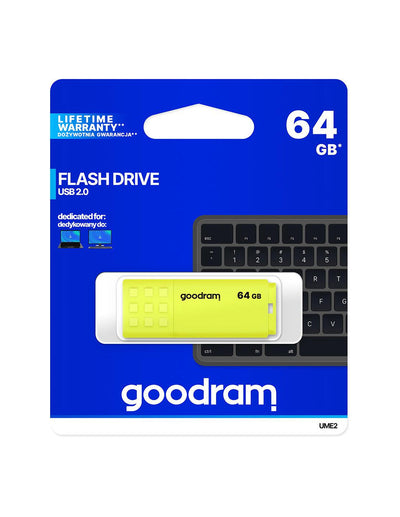 Pendrive GoodRAM 64GB UME2 yellow USB 2.0 - retail blister