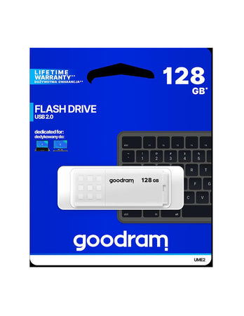 Pendrive GoodRAM 128GB UME2 white USB 2.0 - retail blister
