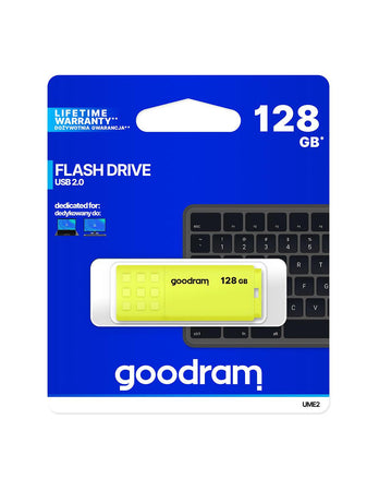 Pendrive GoodRAM 128GB UME2 yellow USB 2.0 - retail blister