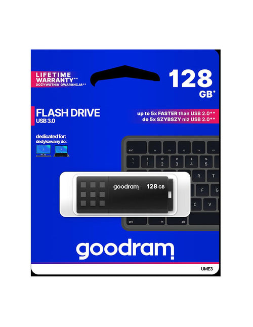 Pendrive GoodRAM 128GB BLACK USB 3.0 - retail blister