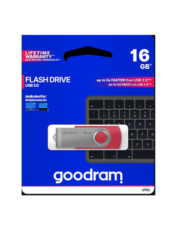Pendrive GoodRAM 16GB UTS3 RED USB 3.0 - retail blister