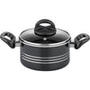 Set di pentole - Induzione - GSW - MILANO NERO - 15 pezzi - Alluminio massiccio - Nero