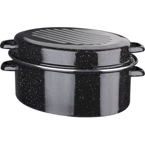 Casseruola in acciaio smaltato - GSW - Daubiere Email - 32 cm - Ovale - Induzione