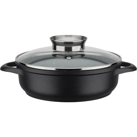 GSW - 414562 - Batteria - Alluminio forgiato massiccio GOURMET GRANITE - 10 pezzi - Induzione - Rivestimento VITAFLON GRANIT