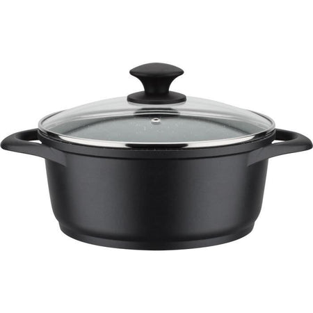 GSW - 414562 - Batteria - Alluminio forgiato massiccio GOURMET GRANITE - 10 pezzi - Induzione - Rivestimento VITAFLON GRANIT