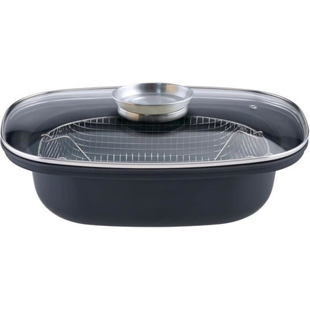 GSW Cocotte con cestello e coperchio - 40 x 25 cm - Acciaio al carbonio - Tutte le fonti di calore inclusa l'induzione