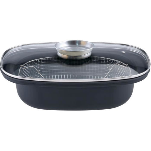 GSW Cocotte con cestello e coperchio - 40 x 25 cm - Acciaio al carbonio - Tutte le fonti di calore inclusa l'induzione