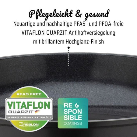 Padella in alluminio pressofuso - GSW - NATURAL FIT - 24 cm - 100% riciclato senza PFAS - Induzione