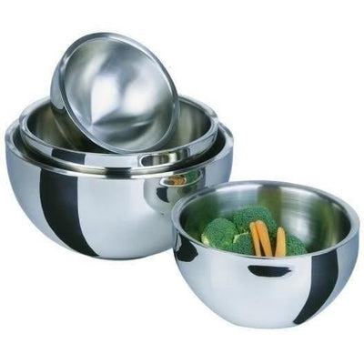 Insalatiera termica - GSW - 30 cm - Acciaio inox - 5,50 L - Coperchio antigoccia - Doppia parete