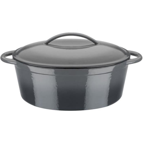 Casseruola in ghisa massiccia - GSW - GREY SHADOW - 33 x 25 cm - Ovale - Induzione - Grigio