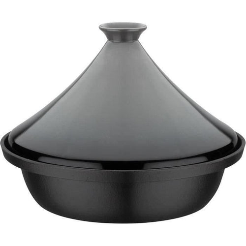 Tajine in ghisa massiccia - GSW - 30 x 22 cm - Coperchio in ceramica - Induzione - Grigio