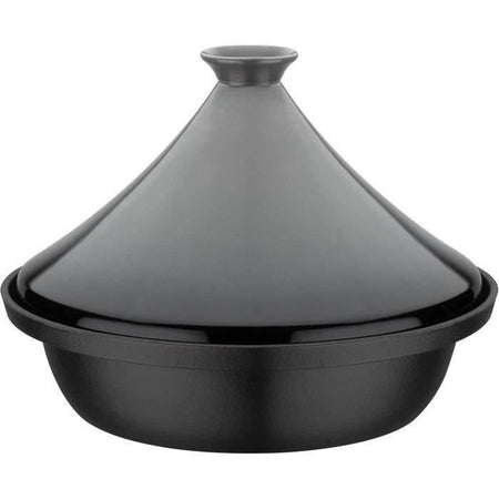 Tajine in ghisa massiccia - GSW - 30 x 22 cm - Coperchio in ceramica - Induzione - Grigio