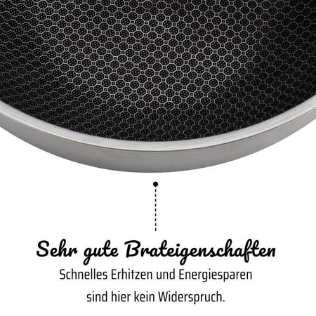 GSW Wok pro con coperchio -  32 cm - Fondo a 3 strati - Manico rivettato - Acciaio inossidabile - Tutte le fonti di calore inclusa l'induzione