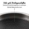 GSW Wok pro con coperchio -  32 cm - Fondo a 3 strati - Manico rivettato - Acciaio inossidabile - Tutte le fonti di calore inclusa l'induzione