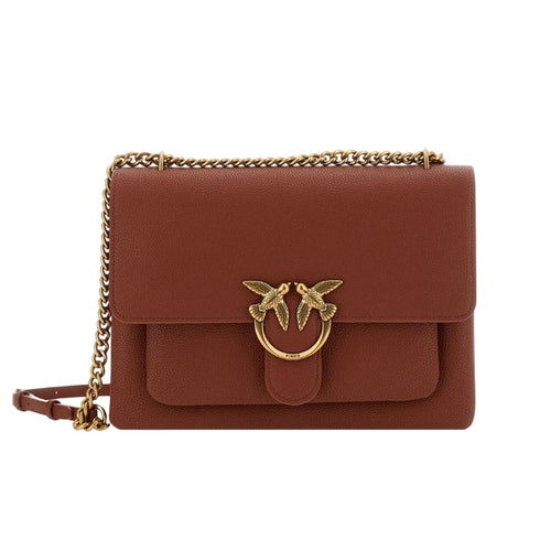 Pinko borse a mano donna pinko - love soft big pelle bottalata - marrone da donna