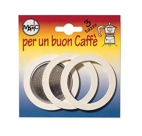 Guarnizione Caffettiera 3 Tazze+Filtro 3 Guar+Filt
