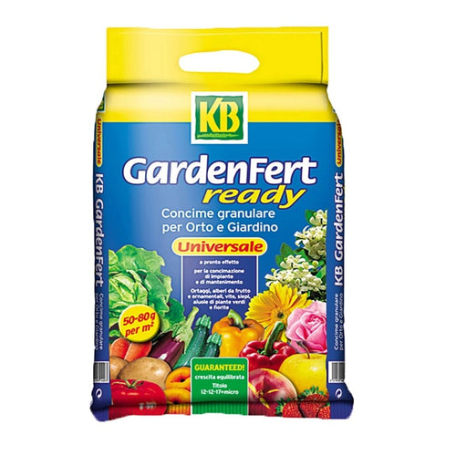 GardenFert Ready Blu Kg.5 Concime Universale per Orto e Giardino NPK 12-12-17 KB