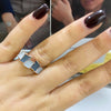 Anello Orbital Cristallo Alexarte, taglia unica, con cristallo centrale, placcature pregiate e finiture a mano, Made in Italy.