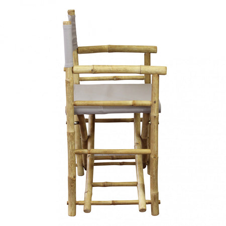 Sedia regista "Mojito" da esterno in legno di Bamboo, 60 x 44 x 88 cm