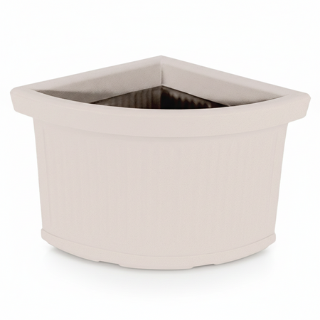 Vaso Angolare Millerighe in resina decorazione per fiori e piante "Made in Italy"