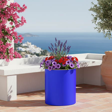 Tavolino Relax Bright con led luminosi con piano in vetro per esterno "Made in Italy"
