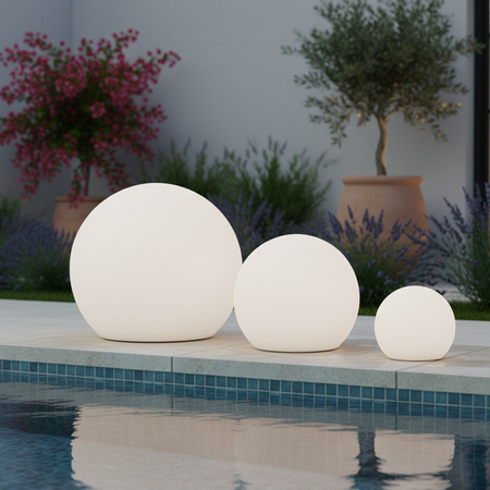 Lampada Hoop Bright luminosa sfera con led "Made in Italy" per esterno