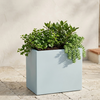 Vaso Cromia Flowerpot rettangolare decorazione tinta unita in resina Made in Italy