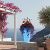 Vaso luminoso Stilo Round Bright decorazione con led per esterno Made in Italy