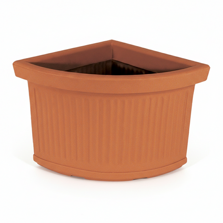 Vaso Angolare Millerighe in resina decorazione per fiori e piante "Made in Italy"