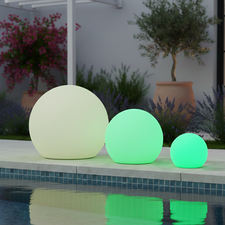 Lampada Hoop Bright luminosa sfera con led "Made in Italy" per esterno