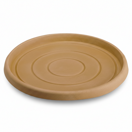 Sottovaso per vaso tondo in resina decorazione per fiori e piante "Made in Italy"