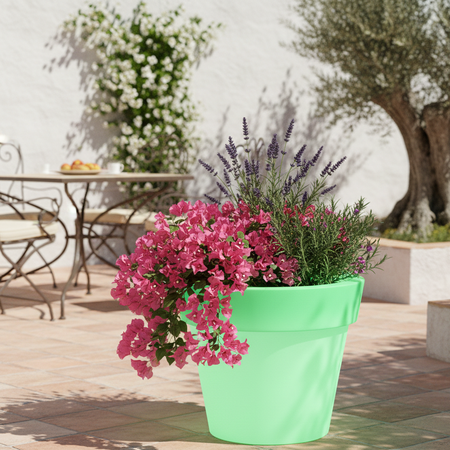 Vaso luminoso Gemma Bright rotondo con led lanterna decorazione "Made in Italy" per esterno