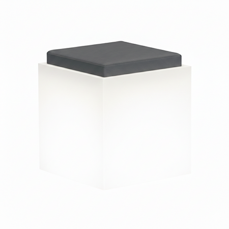 Poltroncina luminosa Square Bright quadrata con led pouf "Made in Italy" per esterno