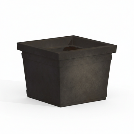 Vaso Quadro Liscio quadrato in resina per piante e fiori "Made in Italy"