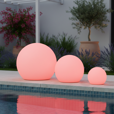 Lampada Hoop Bright luminosa sfera con led "Made in Italy" per esterno