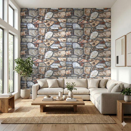 CAPPOTTO esterno - interno isolante in STYROFOAM 3D spess. 3cm (120x50cm) con resine e malta Pietra ossidata