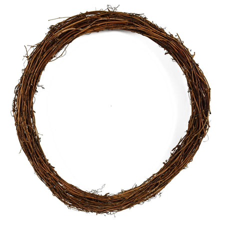 Ghirlanda retro porta natalizio in vimini intrecciato Naturale da Ø 40 cm