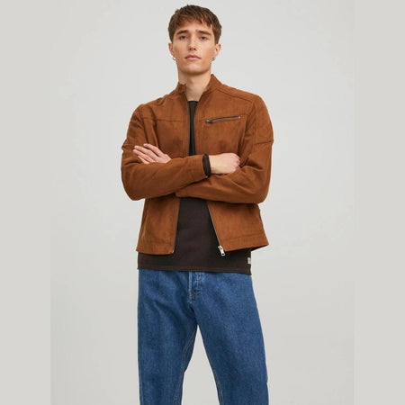 Giacca Jack & Jones Rocky Suede cognac