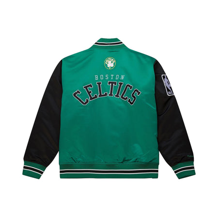 Giacca Mitchell & Ness NBA Primetime Satin Logo Celtics green