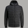 Giacca Uomo Nera Trapuntata 100gr con Cappuccio Jack & Jones