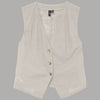Gilet Donna Vero Moda in Misto Lino e Cotone con Bottoni