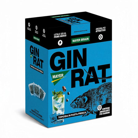 GINRAT Rodenticida in Pasta Fresca Kg 1,5 Esca Apericida al Gin Pronta all'Uso Mayer Braun