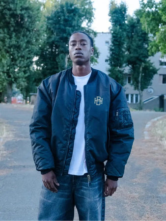 Giubbotto Bomber Nero Militare Horda Horda Brand Streetwear