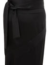 Tom Ford Gonna Extra Lunga in Raso Nero da donna