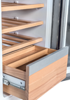 Grf t9183winbg frigo tre porte con cantinetta side by side vetro nero classe e total no frost 548 litri
